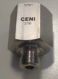[SS-PA-NT8-RS4] ADAPTADOR MANOMETROS CENI 1/2 NPT Hembra a  1/4 NPT Macho